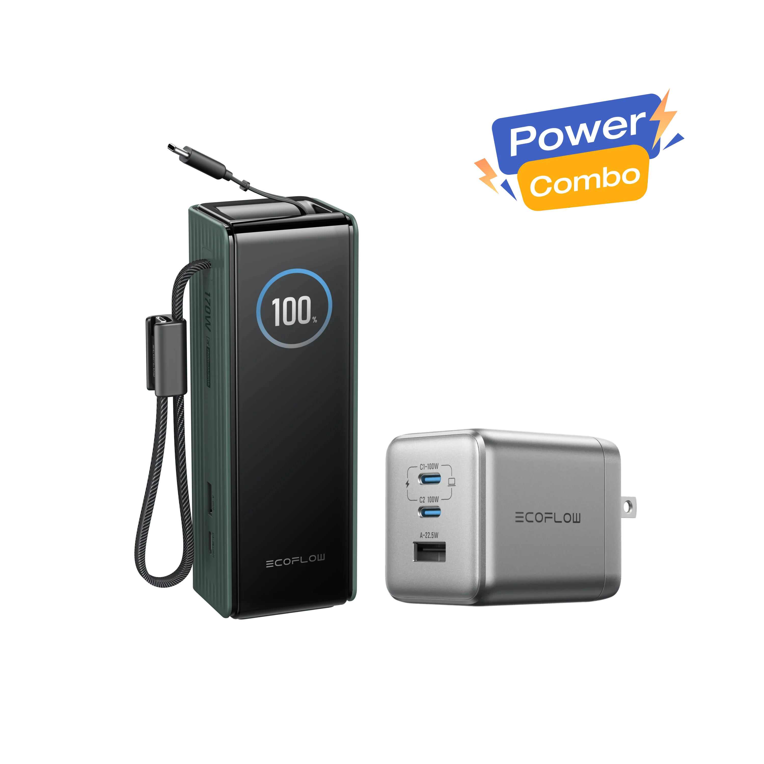 EcoFlow RAPID Power Bank (25K, 170W, 100W Built-In and Retractable Cables) + 100W Charger - Image 3